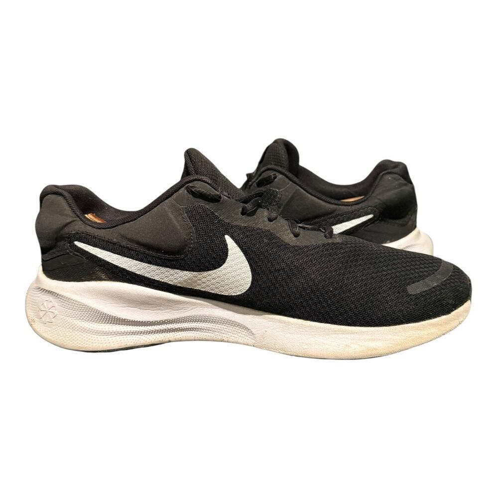 Nike Revolution 7 Men’s size 9 Wide Black White Mesh Running Sneakers - Picture 8 of 9